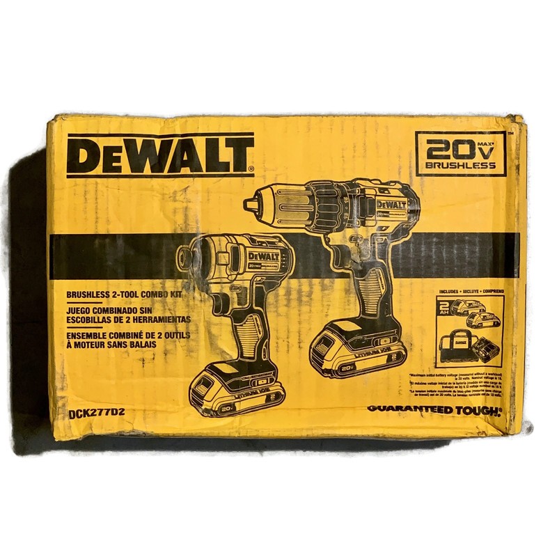 DEWALT DCK277D2 20V MAX Cordless Brushless Drill Impact Driver 2-Tool Combo Kit
