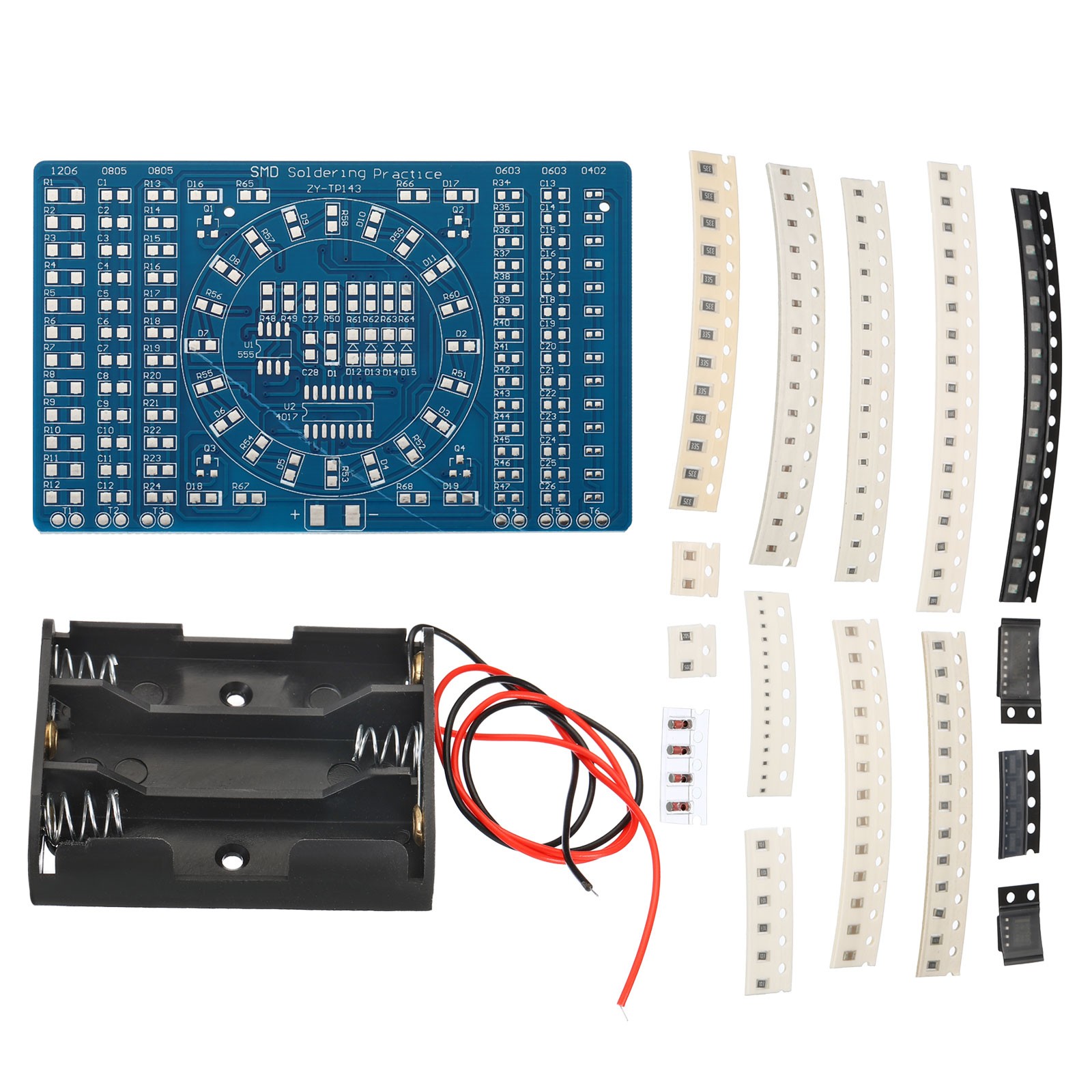 1Set Soldering Practice Board PCB Board Electronics Kit Prototype DIY Welding