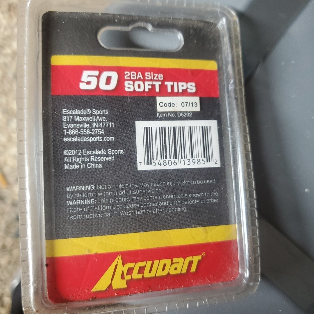 ACCUDART 50 Pack Soft Tip Darts Size 2BA Indoor Sporting Game New