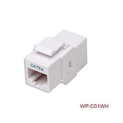 RJ45 Female to Female UTP CAT5e Keystone Coupler, White