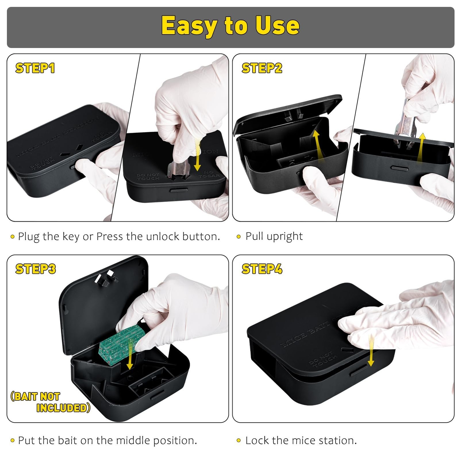 Mouse Stations with Keys 6 Pack, Keyless Design and Key Required Mouse Statio...