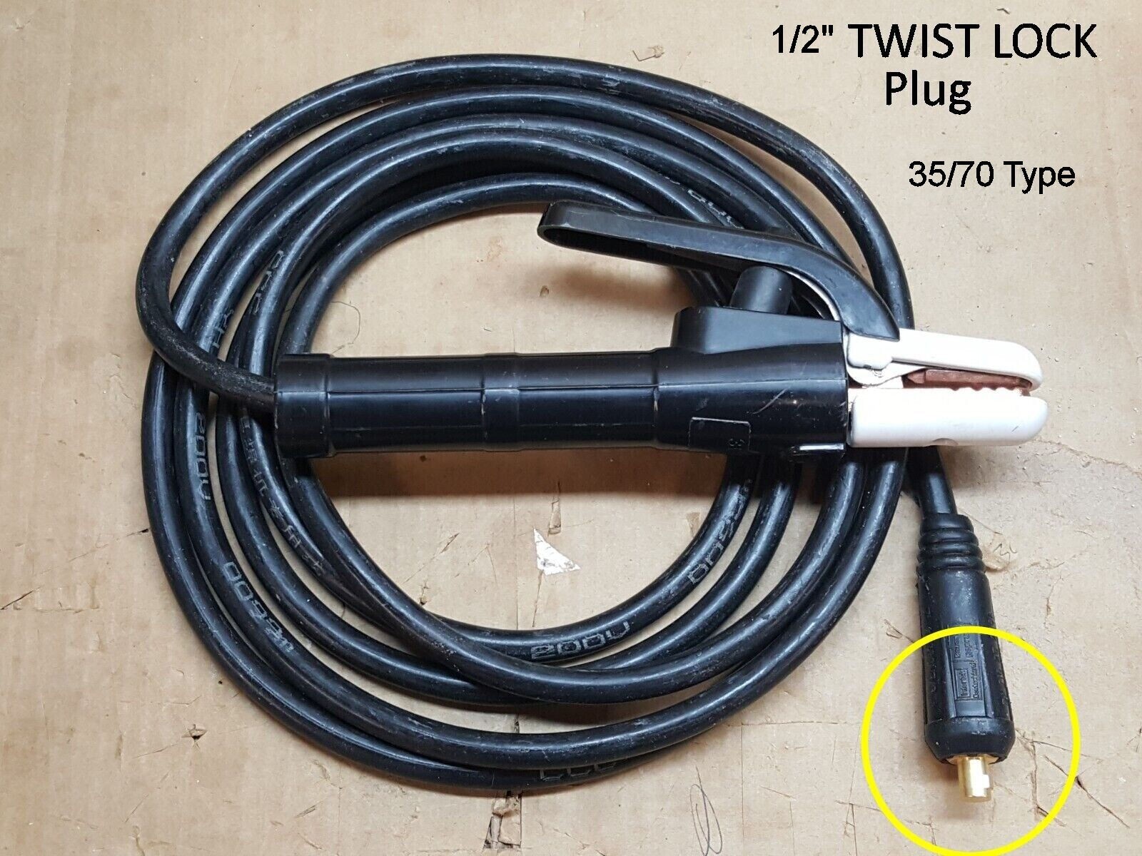12' - Welding Rod Stinger Holder 1/2" Twist Plug Fits Miller Lincoln Hobart 3570