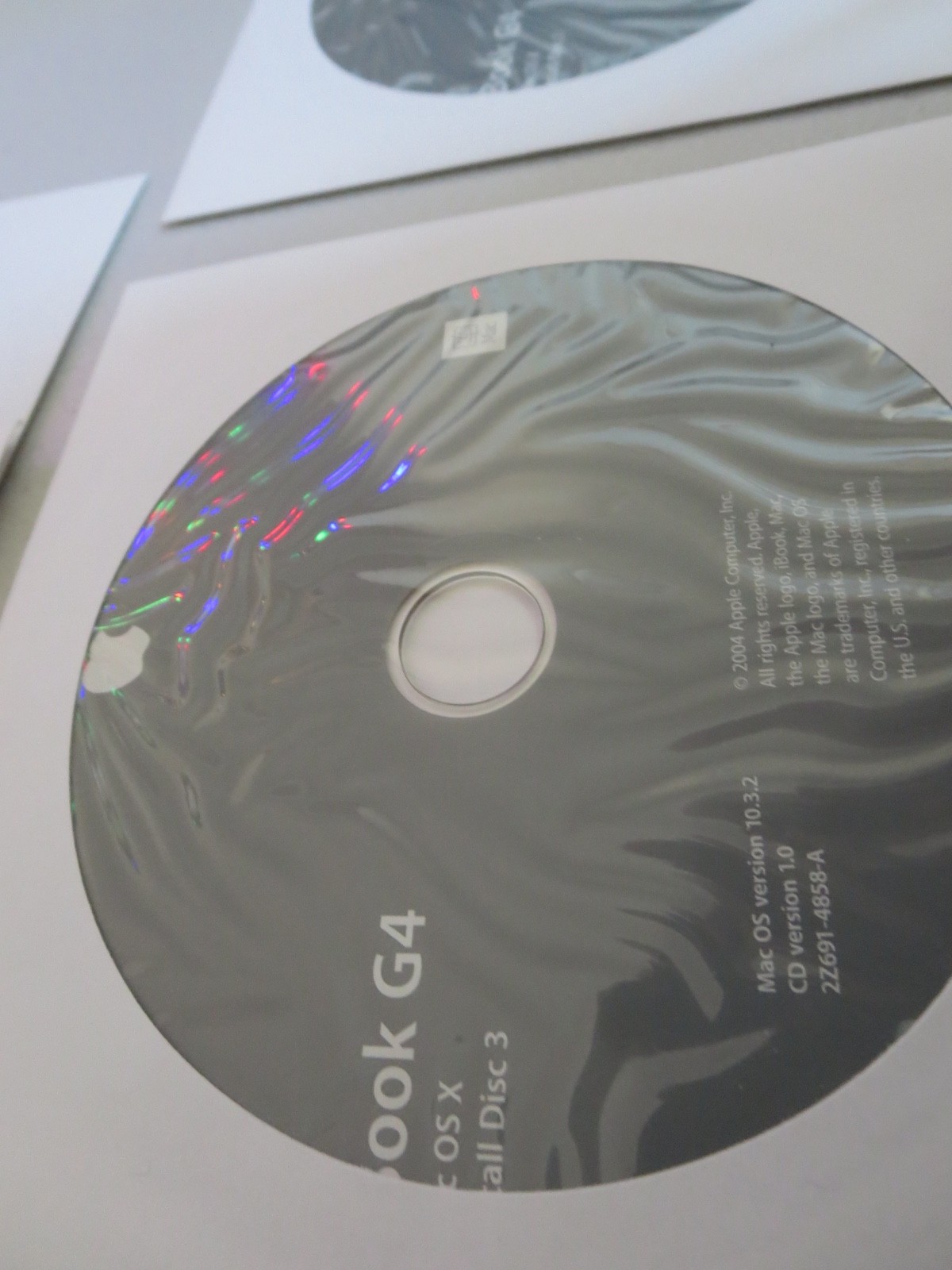 Apple iBook G4 Install Disks Mac OS 10.3.2 + Software Restore + Hardware Test