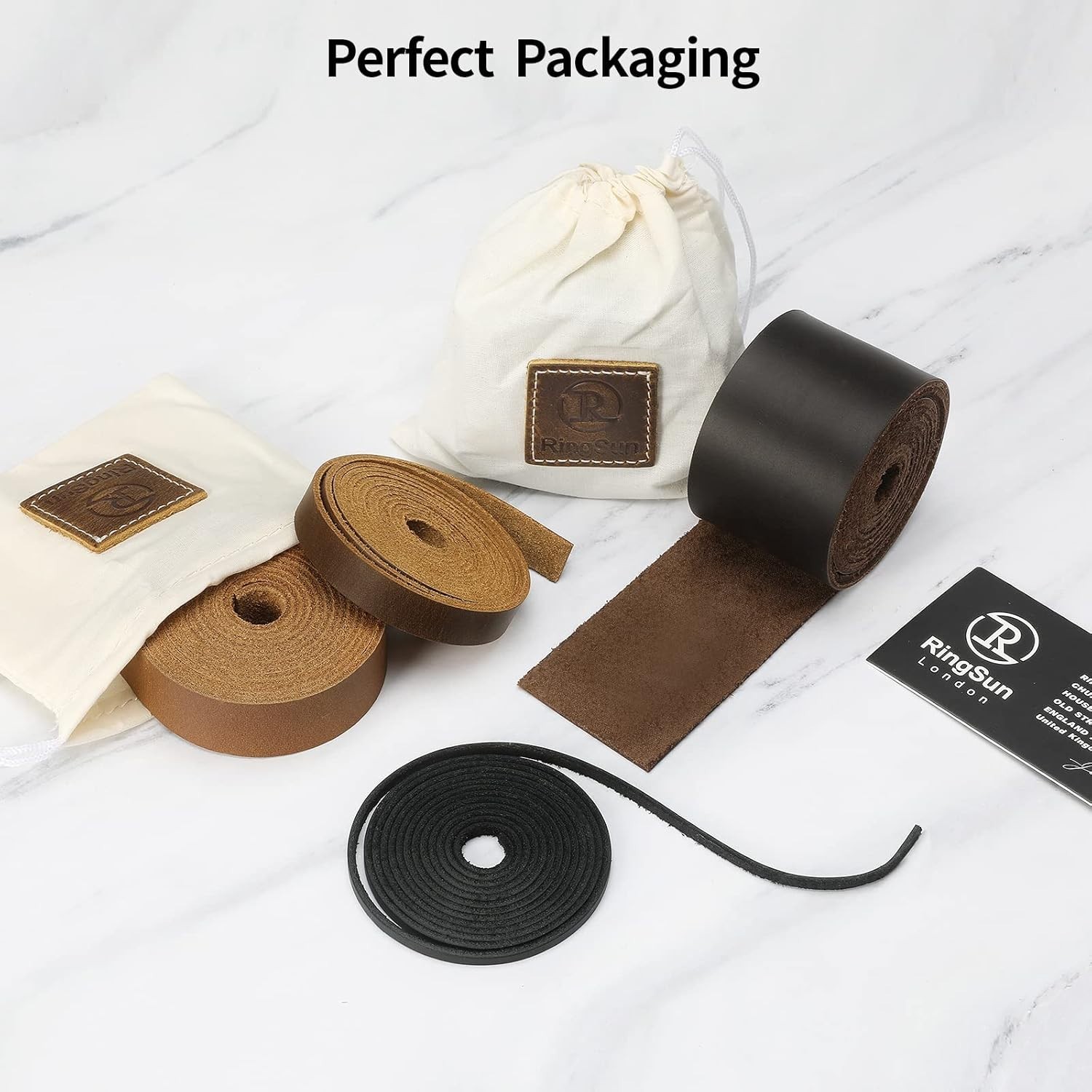 Soft, Waterproof 2 Inch Black Leather Strips - Versatile Crafting Material