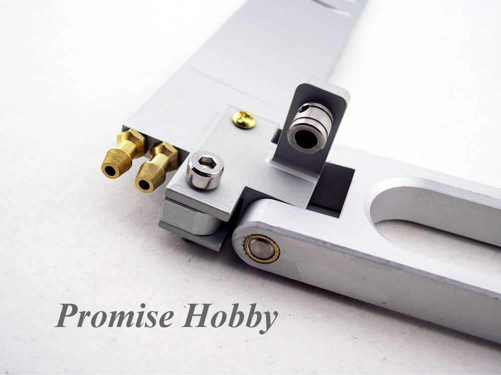 Extended Arm Alloy Rudder Dual Water Pickups for Gasoline Nitro Electric RC Boat