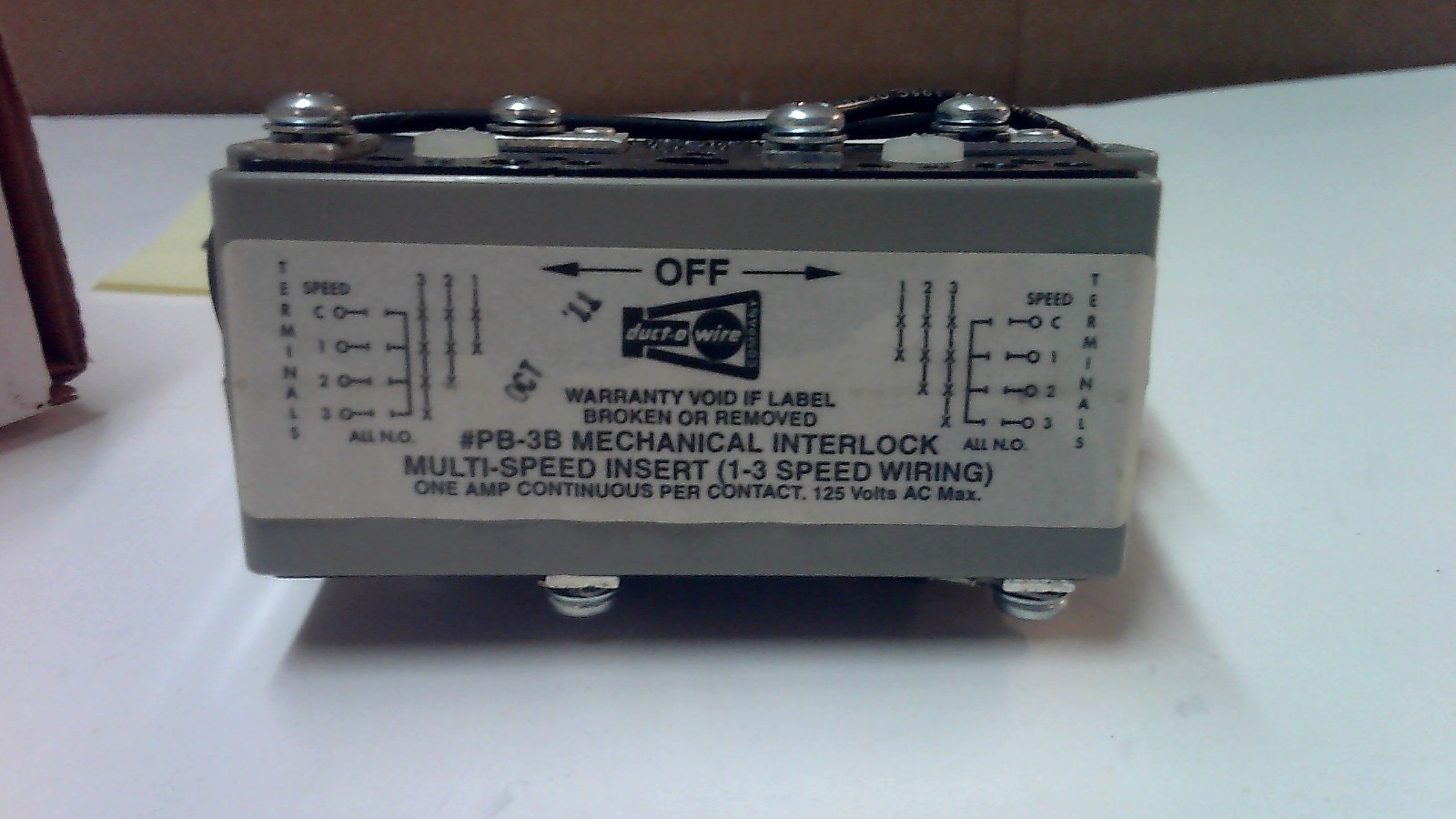 B-3B DUCT-O-WIRE PUSH BUTTON SWITCH