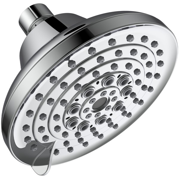 High Pressure Rain Shower Head Adjustable Fixed 5”6 Spray Settings For Bathroom