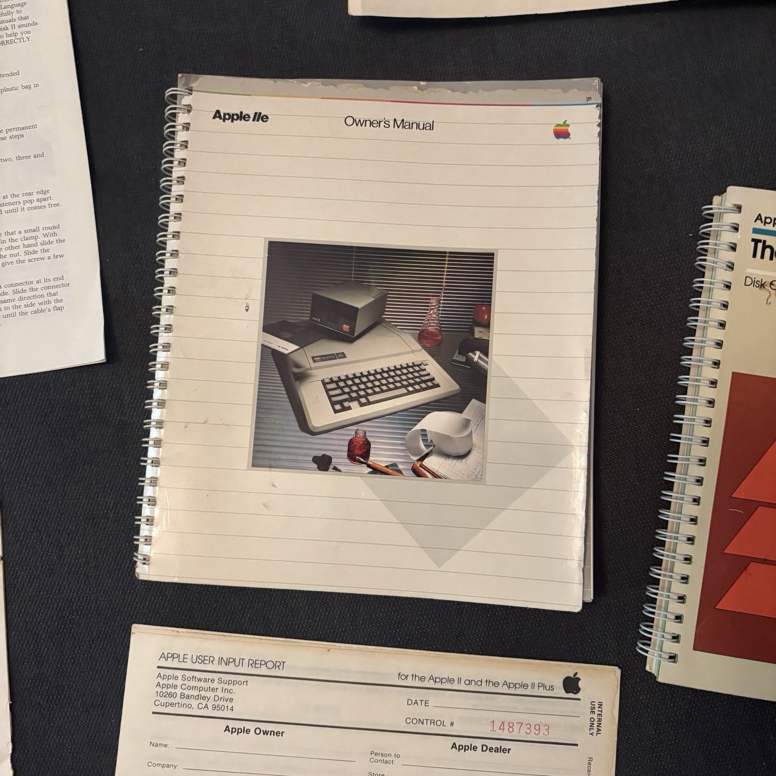 Apple II Software & Manual lot - DOS 3.3; Better Working; Choplifter! - UNTESTED