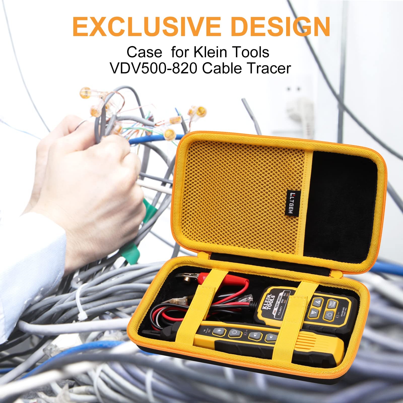 LTGEM Tester Case Compatible with Klein Tools VDV500-705 / Medium, Yellow