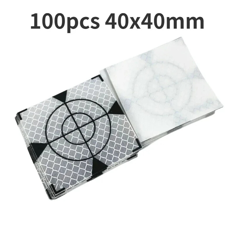 New 100 PCS Reflector Sheet Reflective Tape Target Total Station 40X40MM