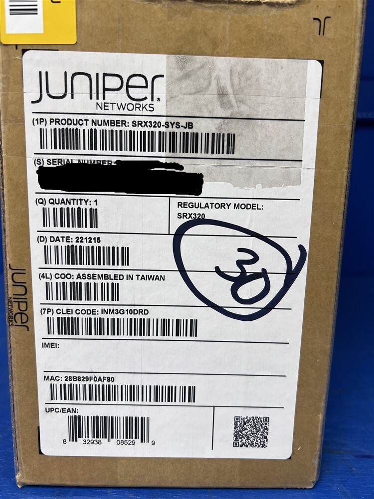 New Juniper Networks Security Services Gateway SRX320-SYS-JB *Factory Sealed*