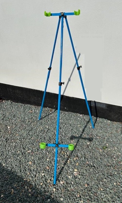 SEA FISHING TRIPOD BEACH ROD STAND FOR SEA FISHING RODS REELS BLUE ASL LUMI