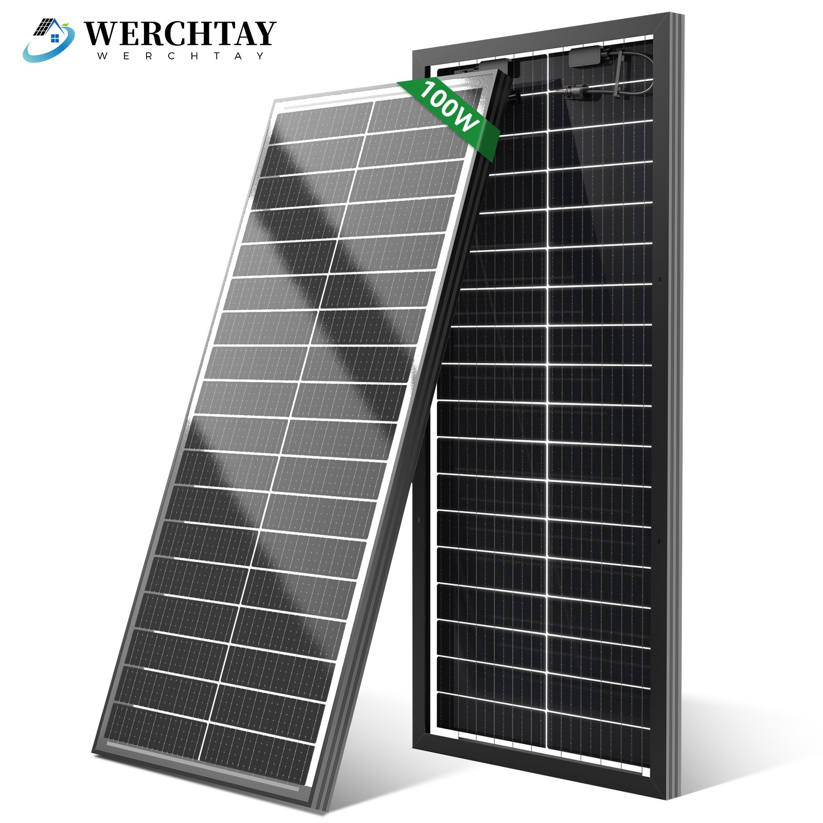 100 Watt Solar Panel Bifacial N-Type 12V Home PV Power Off-Grid RV Camper System