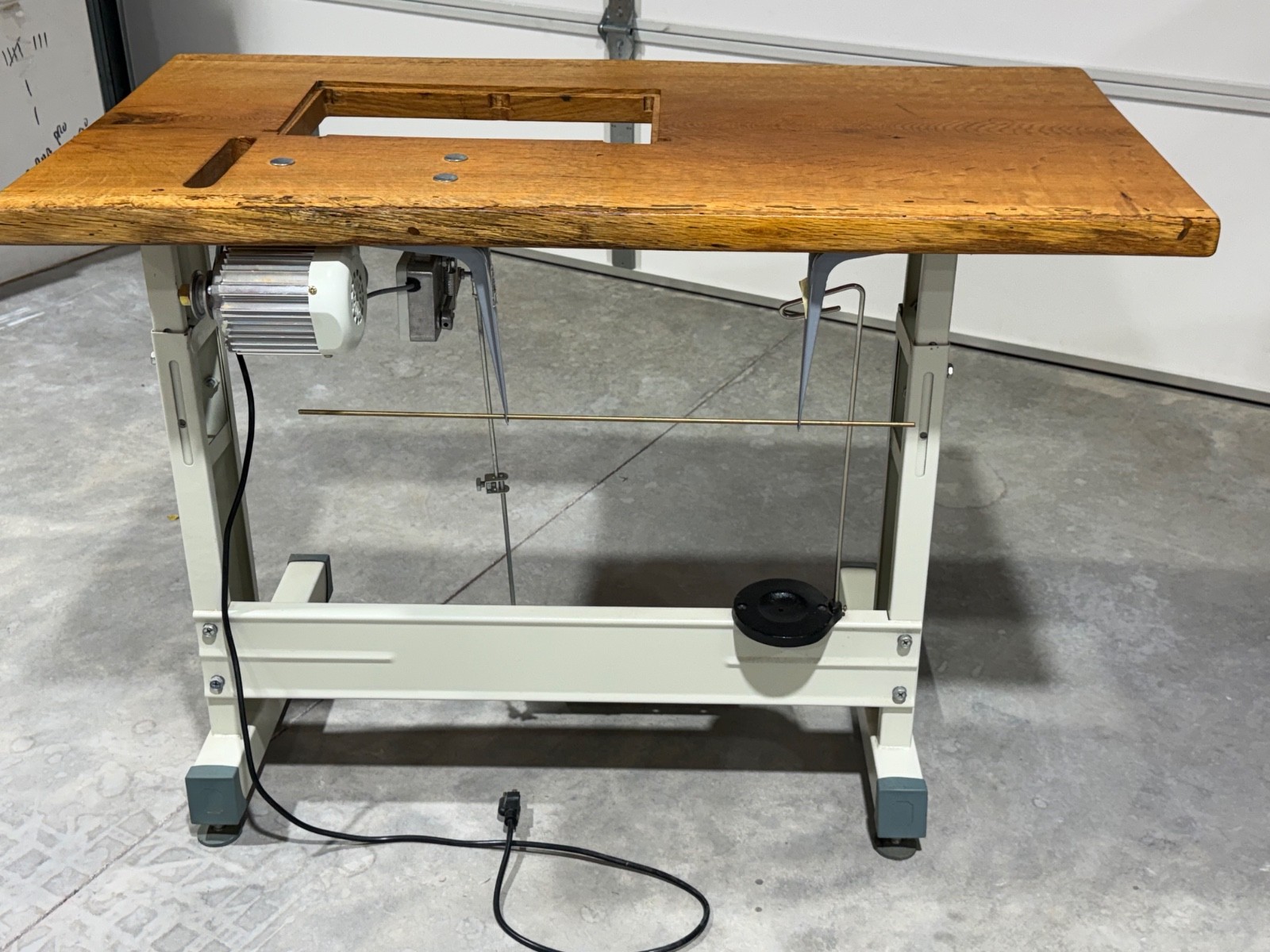 Cornely A or B chain stitch Table Custom Solid Oak Top with servo motor and legs