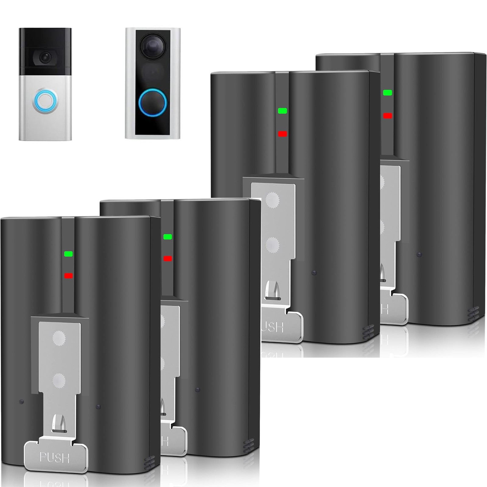 4-PACK Battery V4 for Ring Video Doorbell 2/3/4 Spotlight/Peephole/Stick Up Cam