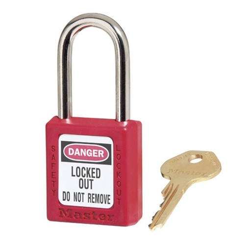 MasterLock 410RED #410 Red Zenex Thermoplastic Safety Lockout Padlock