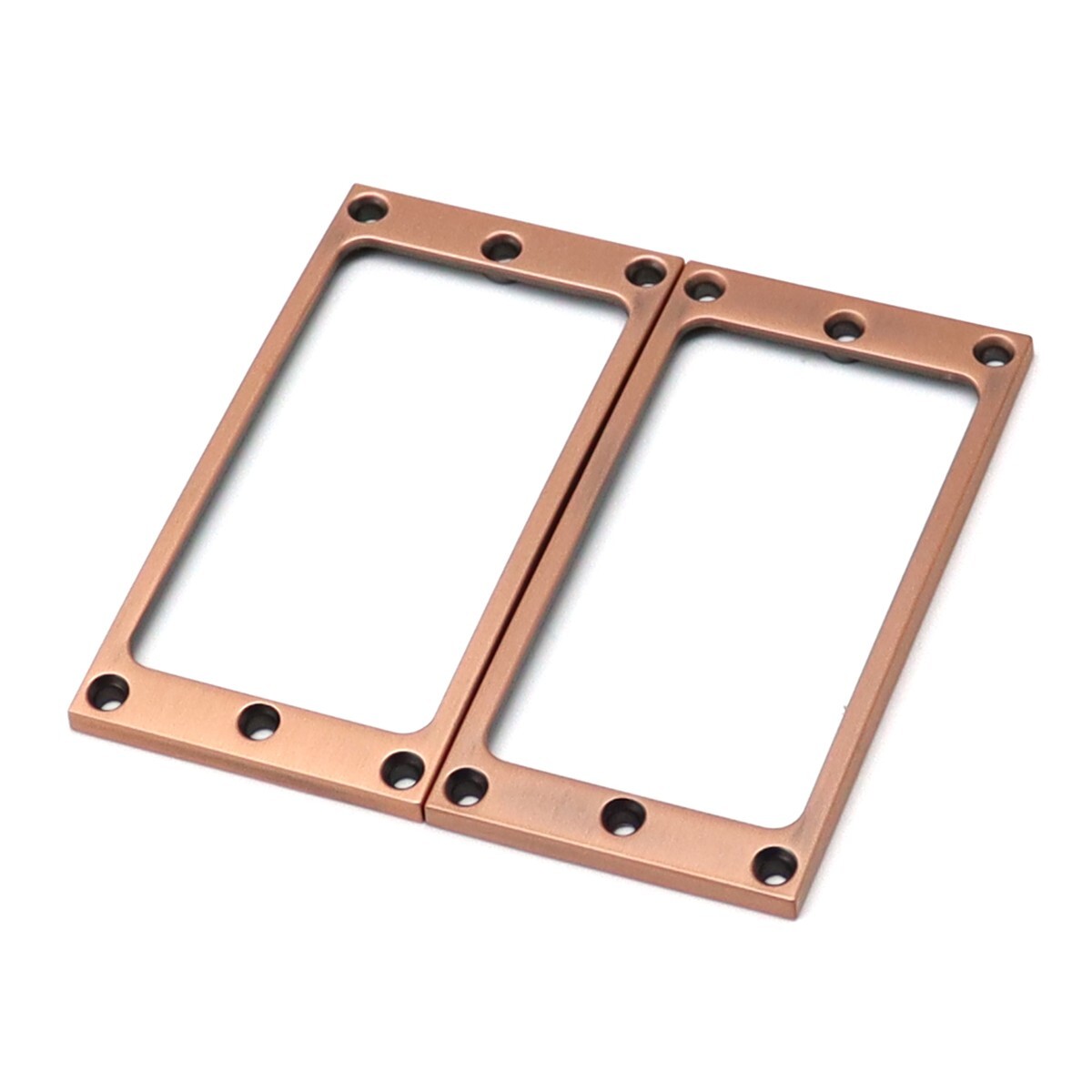 2Pcs Red Copper Metal Guitar Pickup Mounting Ring Flat Humbucker Pickups Cover