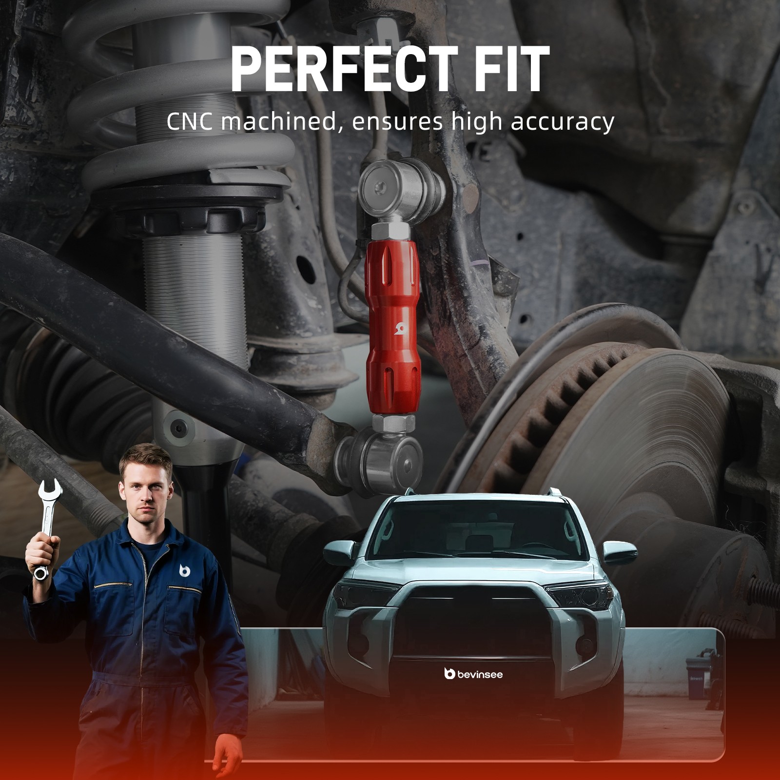 Adjustable Front Stabilizer Bar Sway Bar End Links For Toyota 4Runner FJ Cruiser
