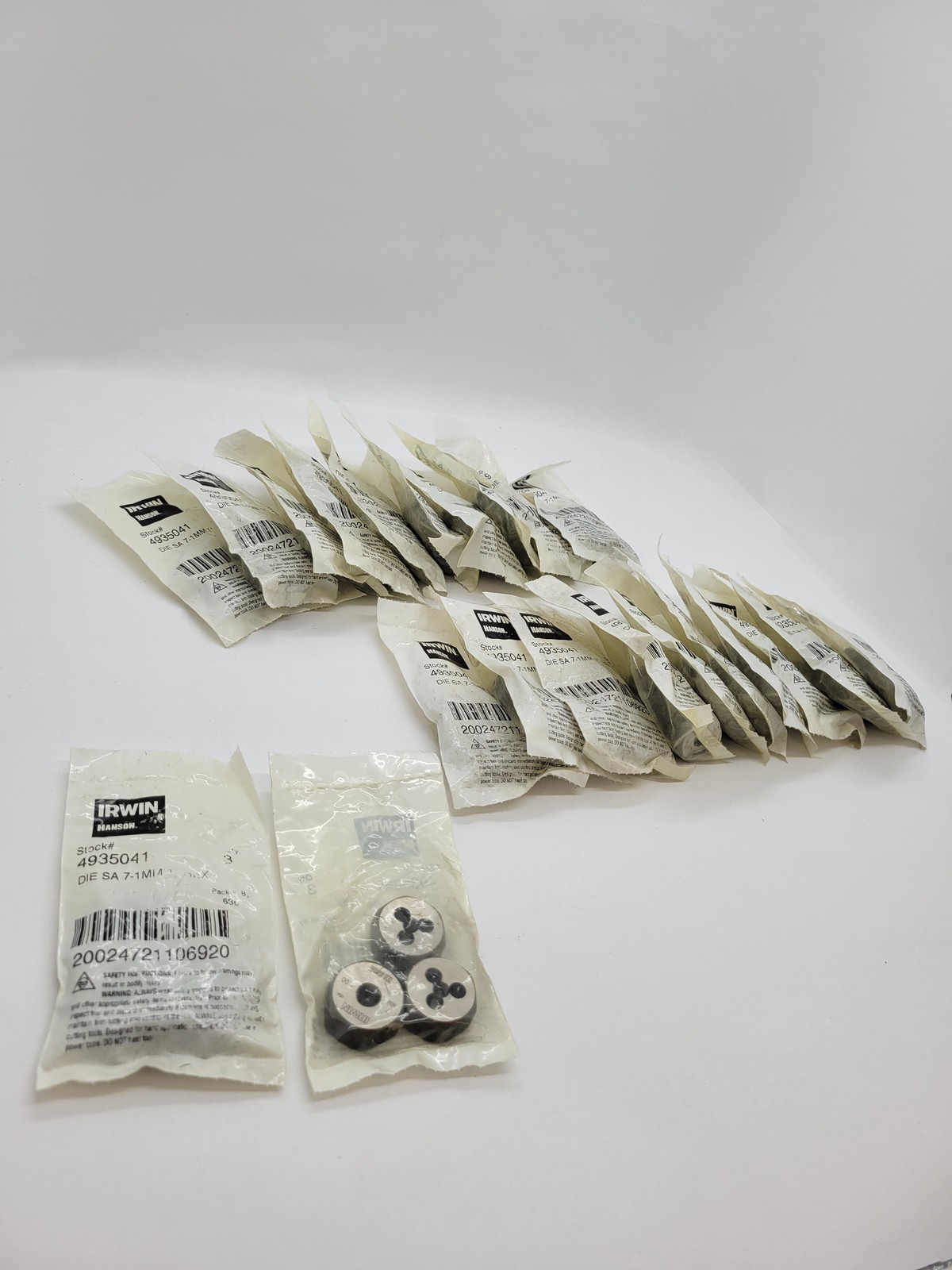 66PC Irwin Hanson 4935041 Die Self Aligning Threading SA 5-09mm 1" Hex Tool