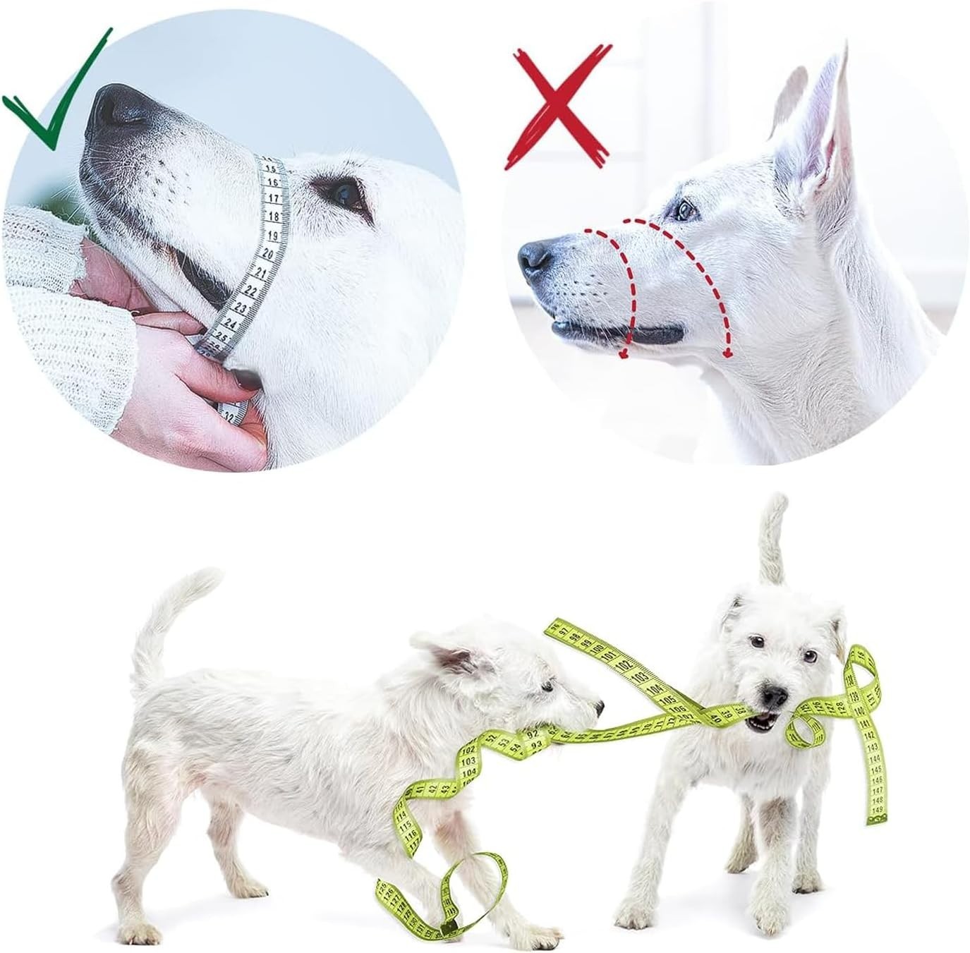 Comfortable Medium Dog Muzzle - Gentle Prevents Biting with Secure Fit, Grey