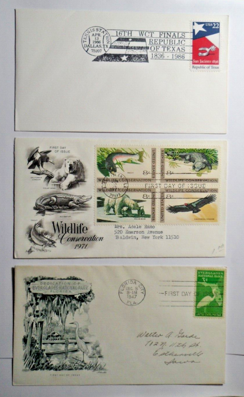 STAMPMART : USA UNITED STATES 3 DIFFERENT GOOD CONDITION ATTRACTIVE COVERS