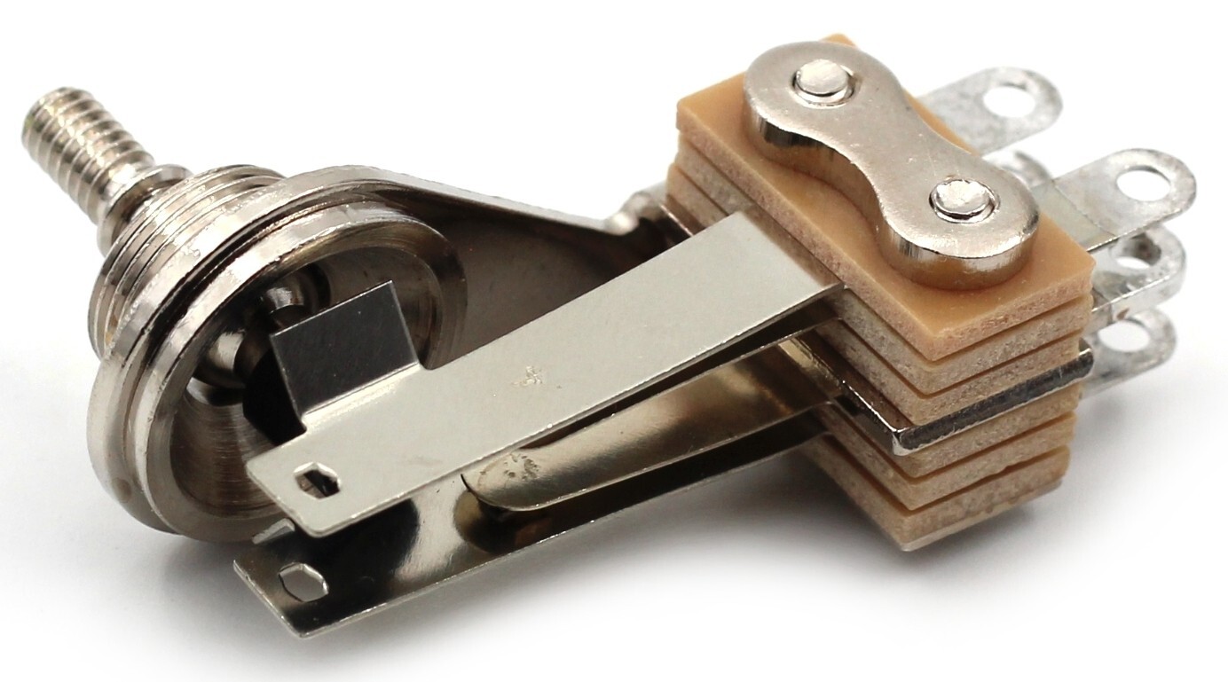 Switchcraft L-type Angled 3-way Toggle SG or Semi-Hollow Body (Amber Tip)