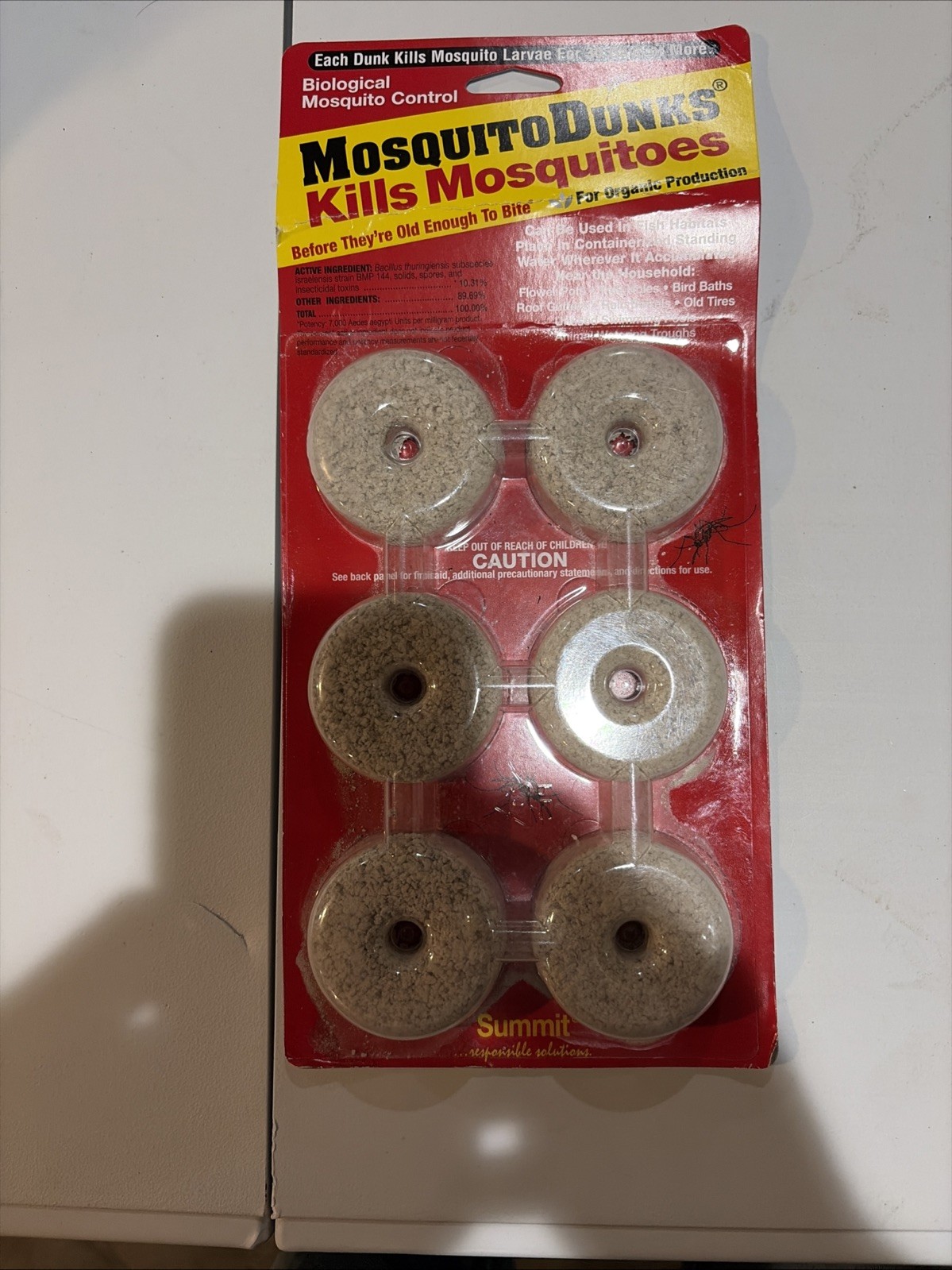 Summit Mosquito Dunks Floating Pod Kill Biologically Safe Method 6 pack
