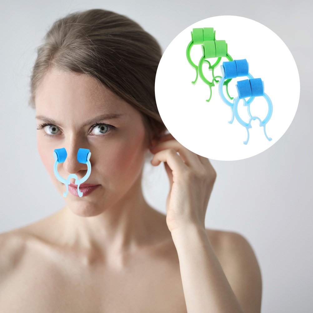 4Pcs Reusable Nosebleed Foam Clips Comfortable Nose Clamp for Breathing Training