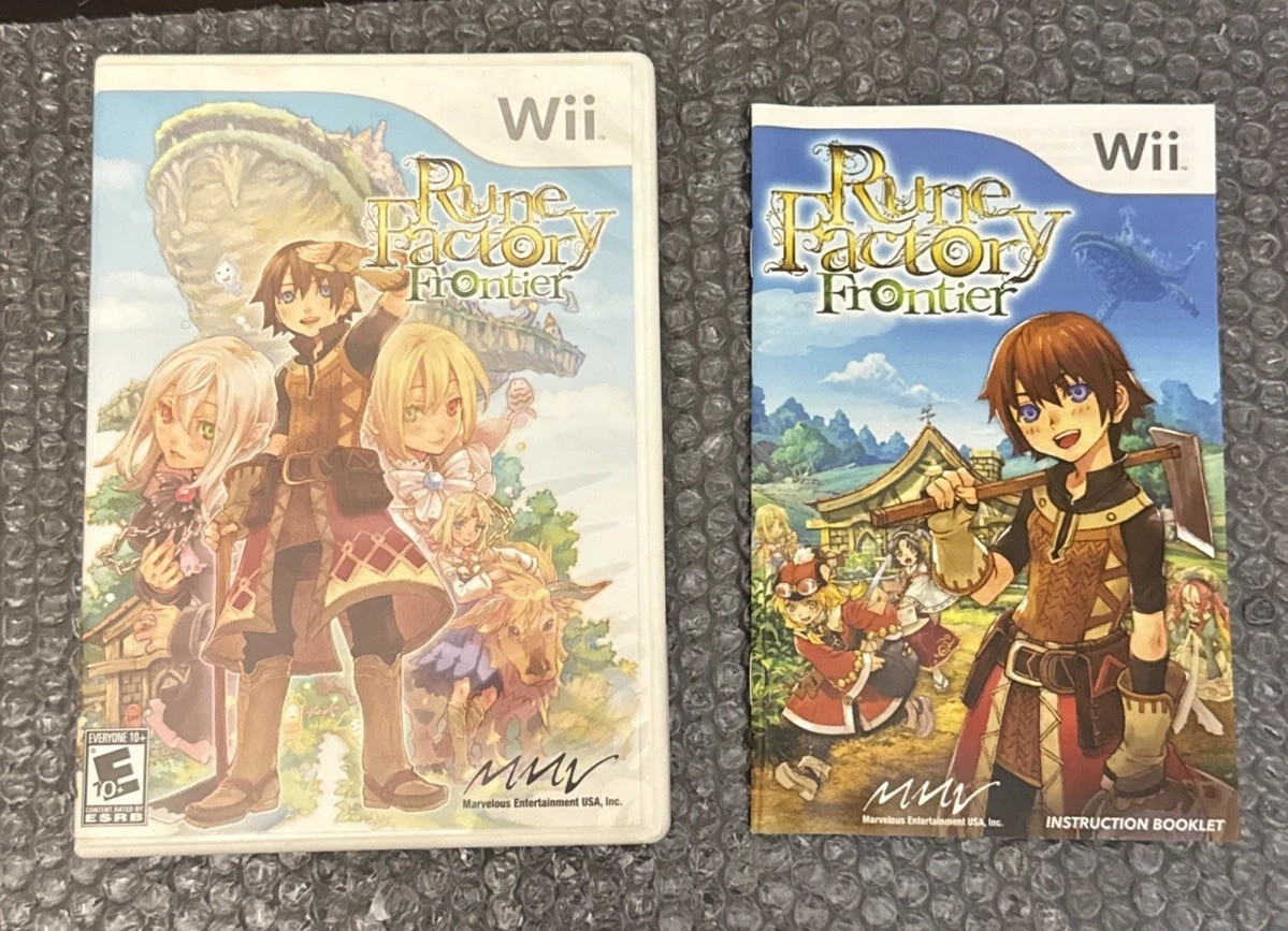 *NO GAME* Authentic 2009 Rune Factory Frontier Nintendo Wii Case & Manual Only