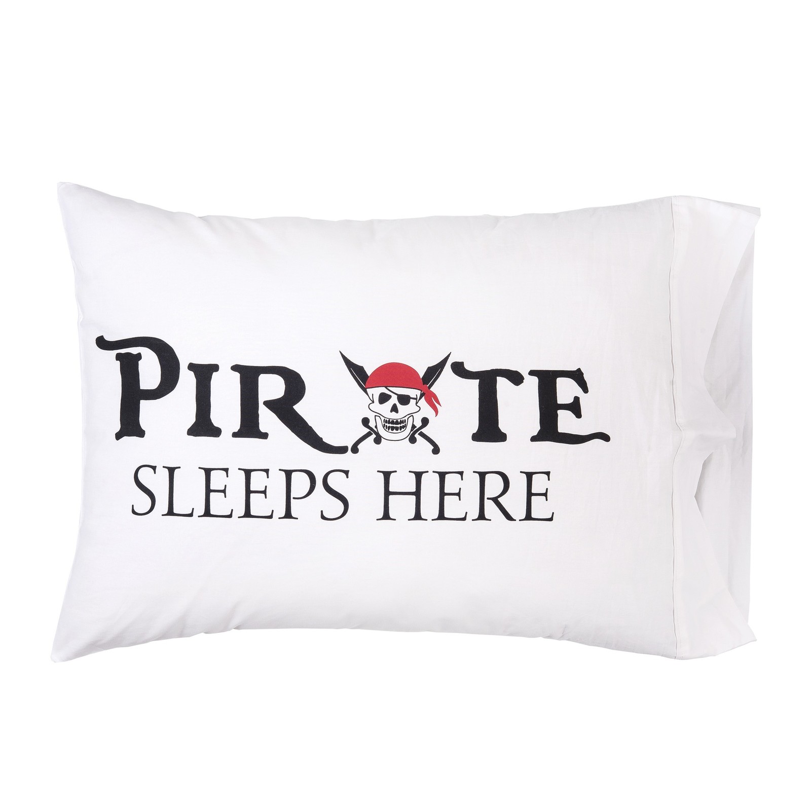 20" x 30" Pirate Sleeps Here Pillowcase