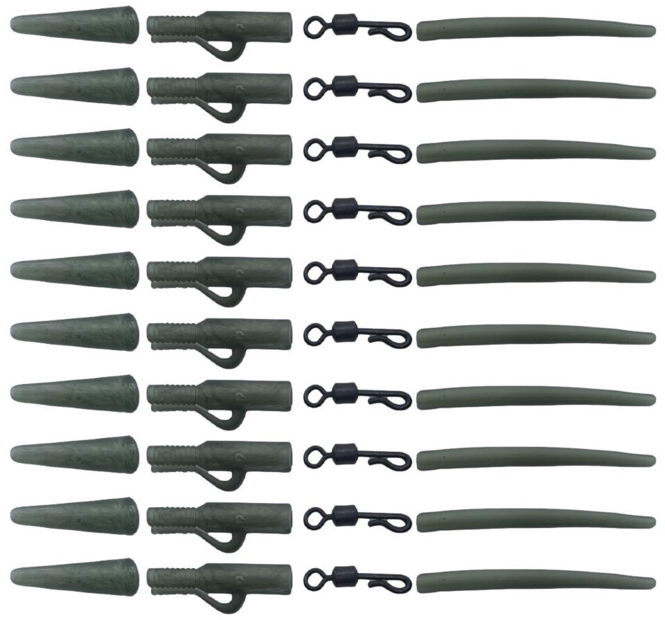 Lead Clips & Rubbers + Quick Change Swivel & Anti Tangle Sleeve - Carp Fishing