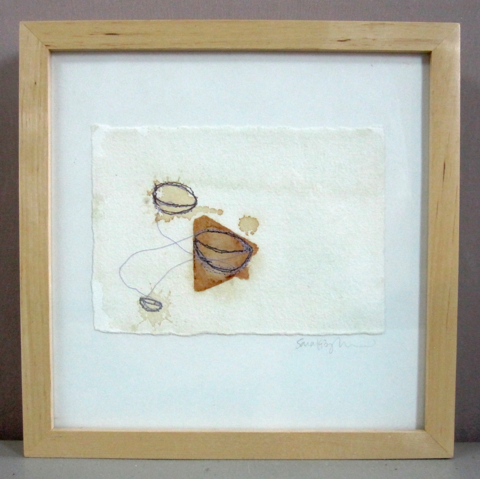 SARA BUMGARDNER_”Gather 1”_Signed_Mixed Media on Handmade Paper_10" x 10"_ExC