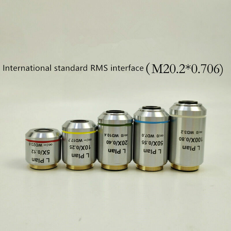Infinity Long Working Distance Metallographic Microscope Objective Len 2.5-100X