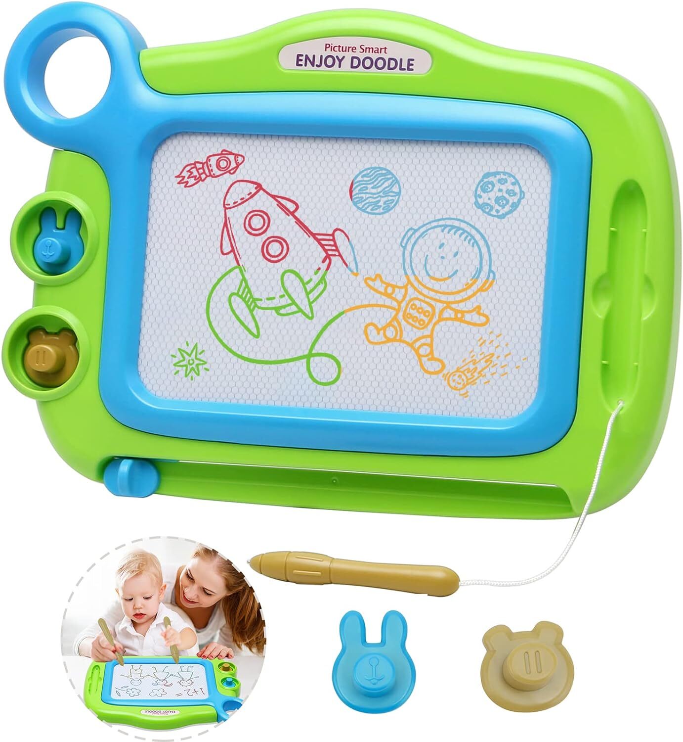 Colorful Magnetic Drawing Board For Toddlers Educational Doodle Pad Toy