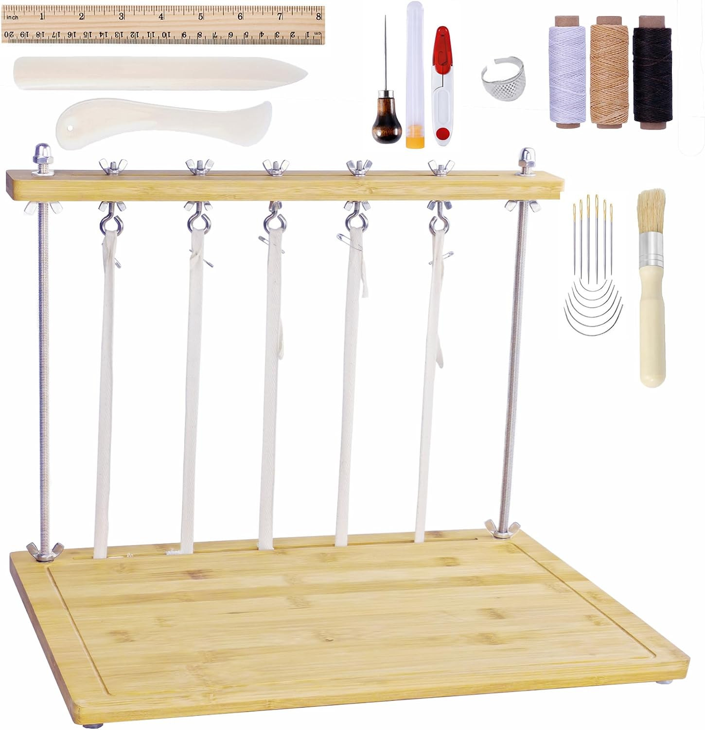 Bookbinding Sewing Frame Set,Hand Make Bookbinding Kits,Includes Bone Folder, Pa