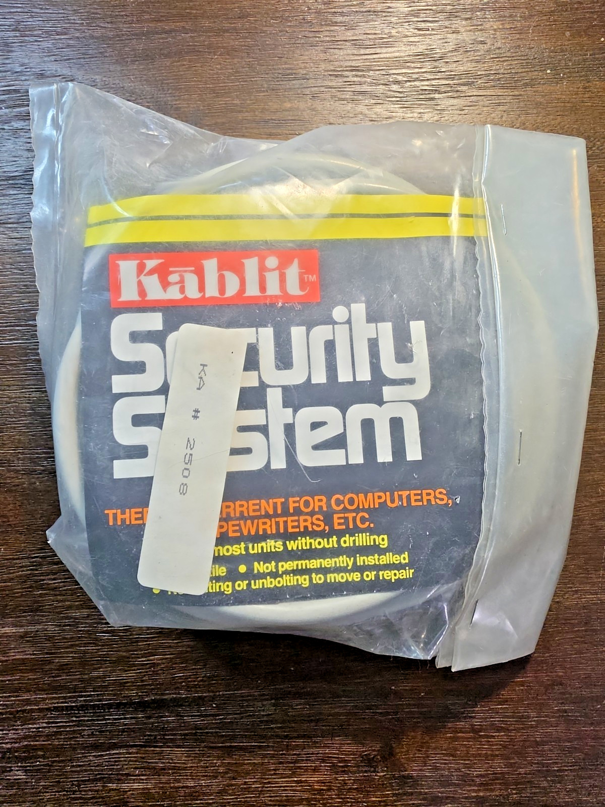 Kablit security steel cable system for computers & other devices NEW UNUSED