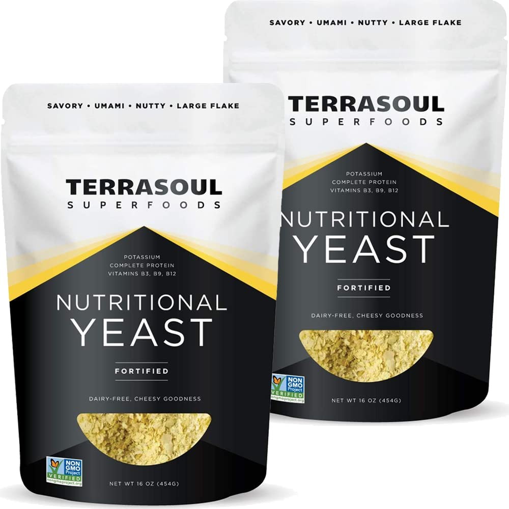 Terrasoul Superfoods Premium Nutritional Yeast Flakes, 2 1 Pound (Pack of 2)