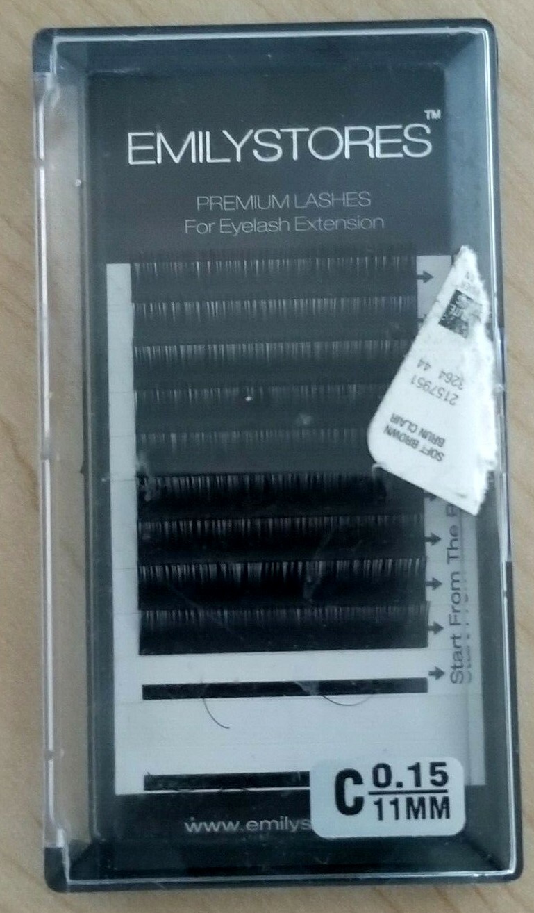 EMILYSTORES Mink Silk Eyelash Extensions 0.15mm Thickness C Length 11