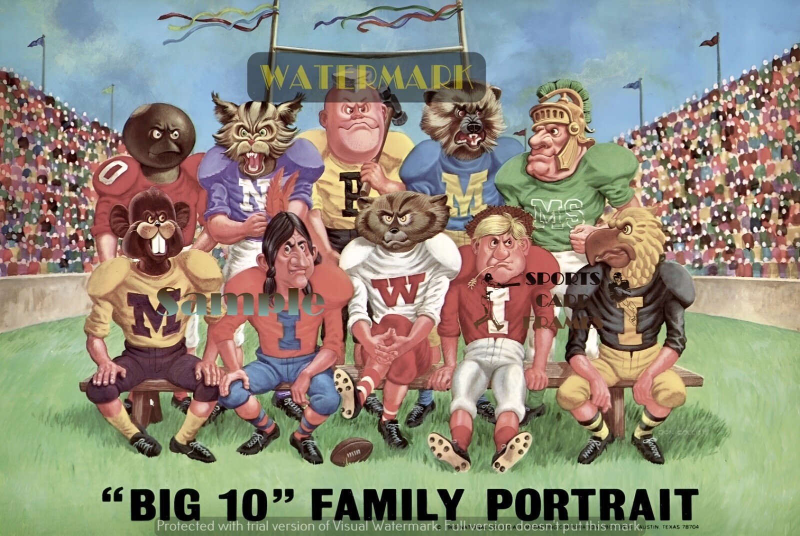 "BIG TEN" FAMILY PORTRAIT 1970 PRINT (comes in 4 sizes)