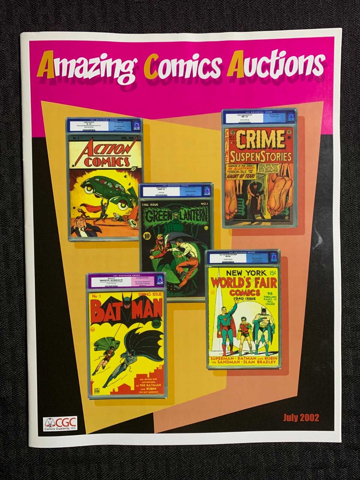 2002 July HERITAGE Amazing Comics Auctions 40pg Catalog FVF 7.0