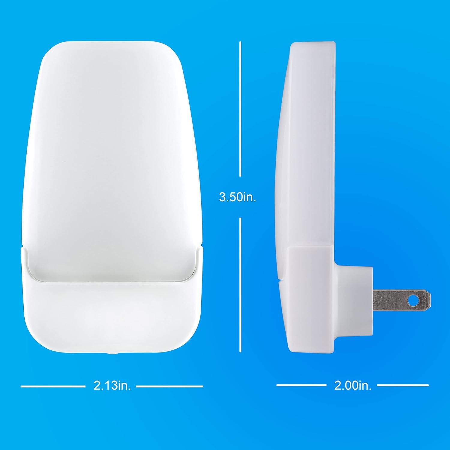 LED Night Lights Plug Into Wall, Dusk to Dawn Sensor,Ambient Lighting,White-2Pcs