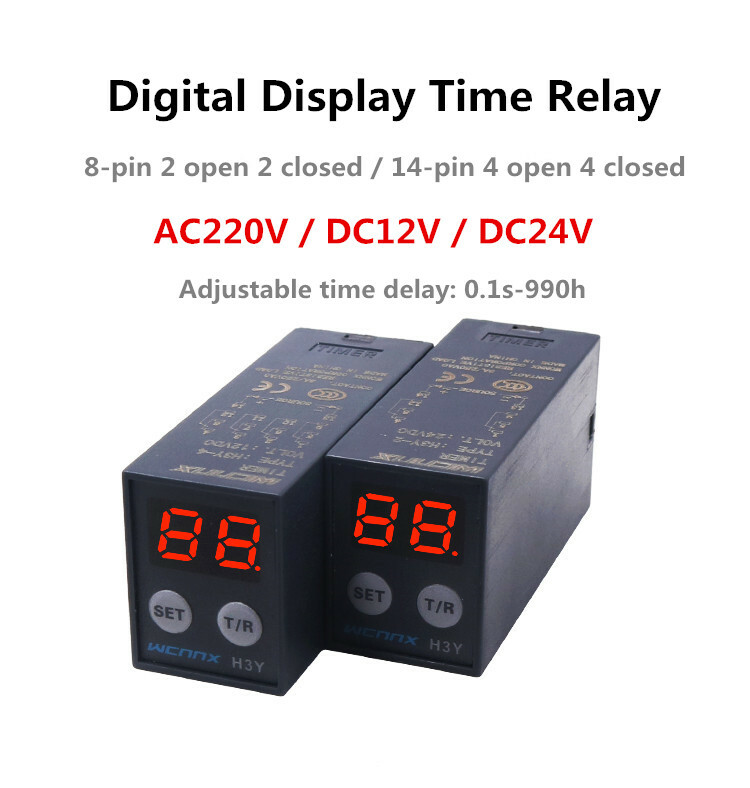 H3Y-2/4 Electronic Digital Display Delay Time Relay AC220V/DC12V/DC24V