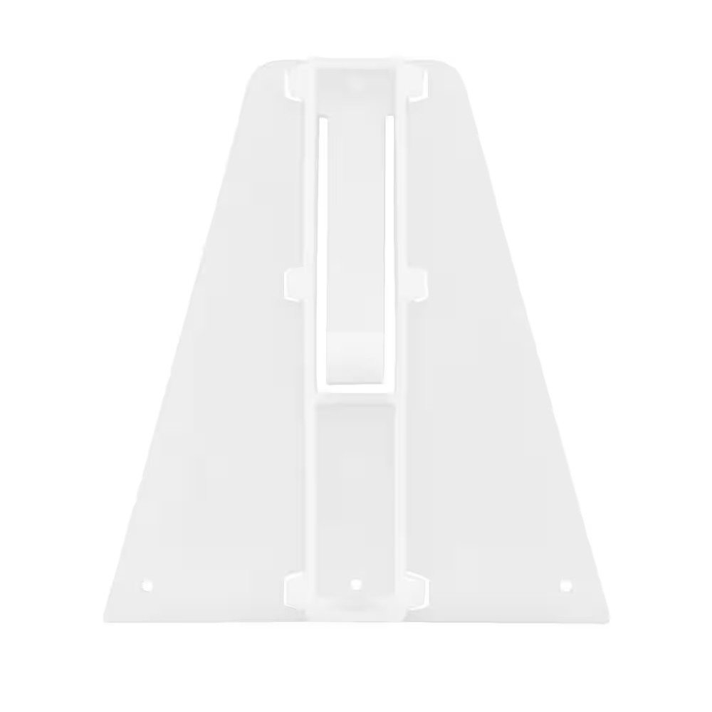 Drawer Track Delta Guide, White Plastic
