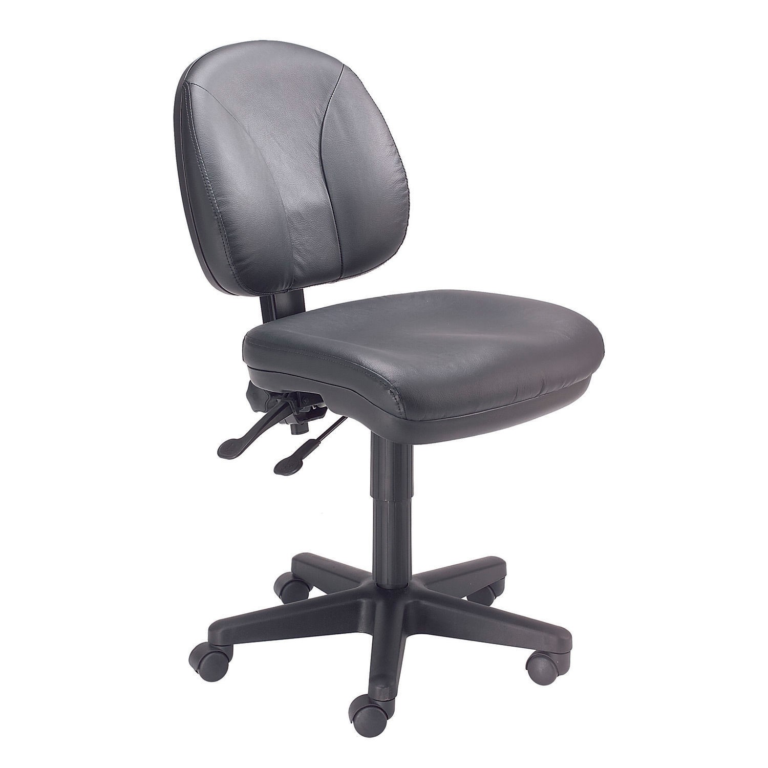 Global Industrial Leather Task Chair Black