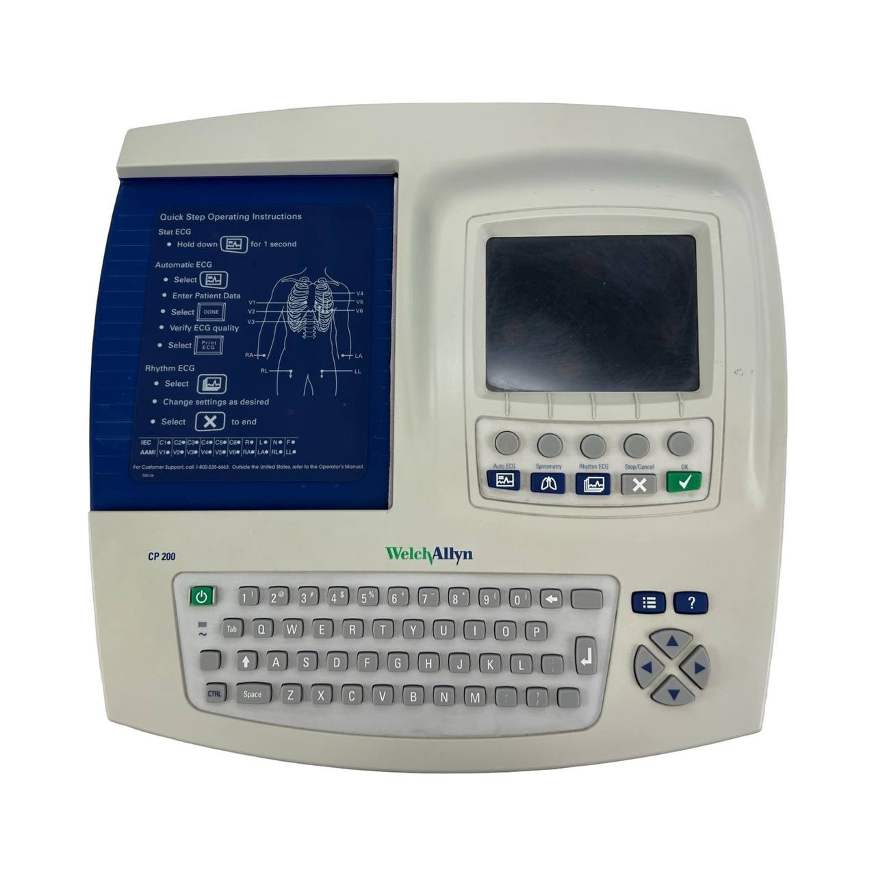 WELCH ALLYN CP200 EKG MACHINE ELECTROCARDIOGRAPH - FOR PARTS - READ