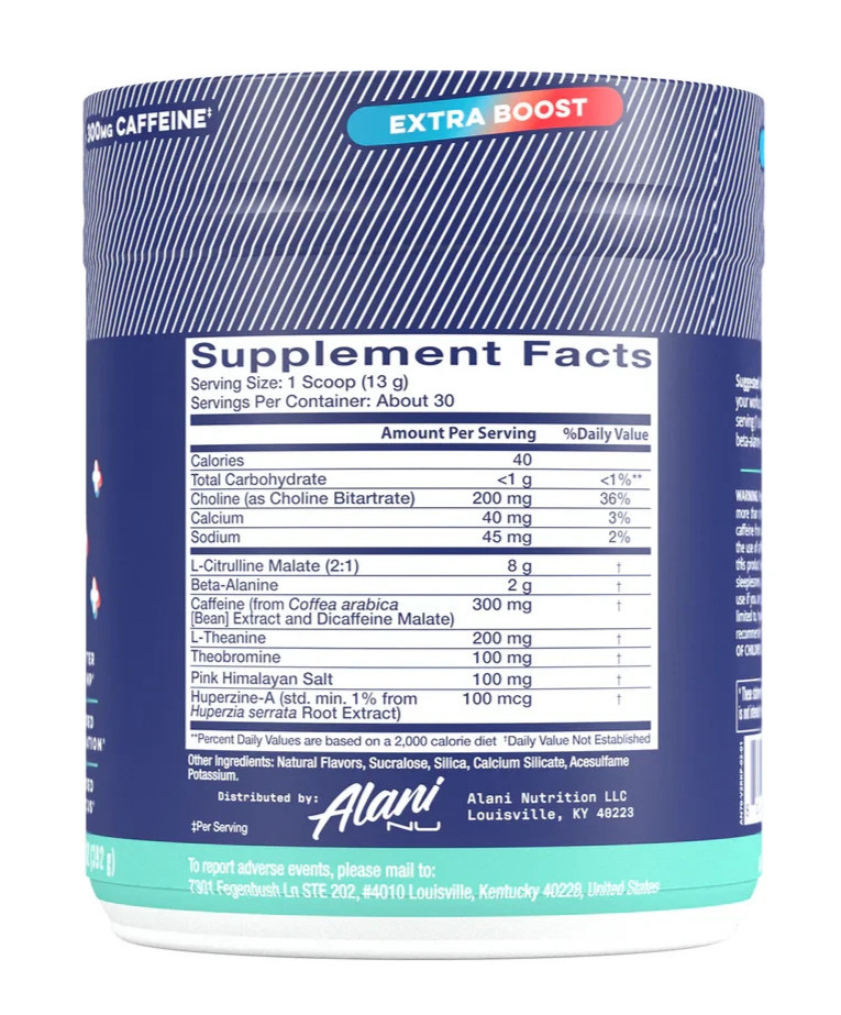 2 Alani Nu Pre-Workout Powder ROCKET POP exp 12/2026 2 jars! NEW SEALED