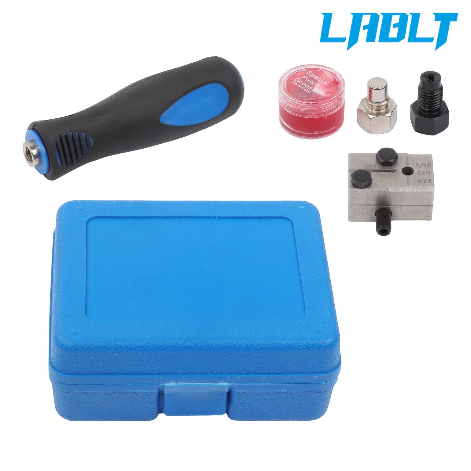 3/16" Car Brake Line Single Flaring Kit 45° Handheld Pipe Flares Tool w/ Storage