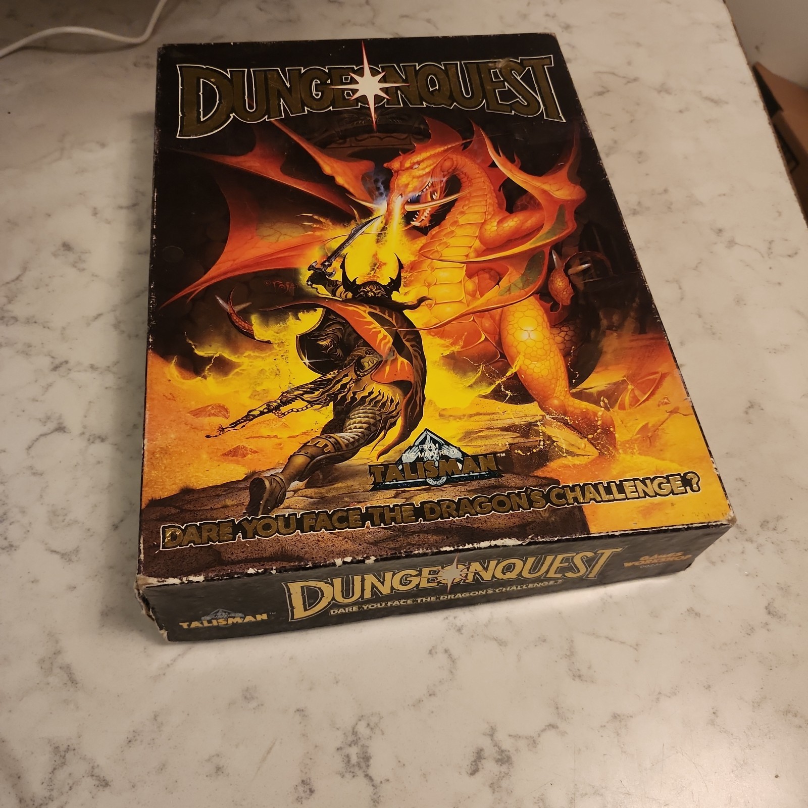 VTG 1987 Games Workshop DUNGEONQUEST Board Game Talisman NEAR COMPLETE - Read