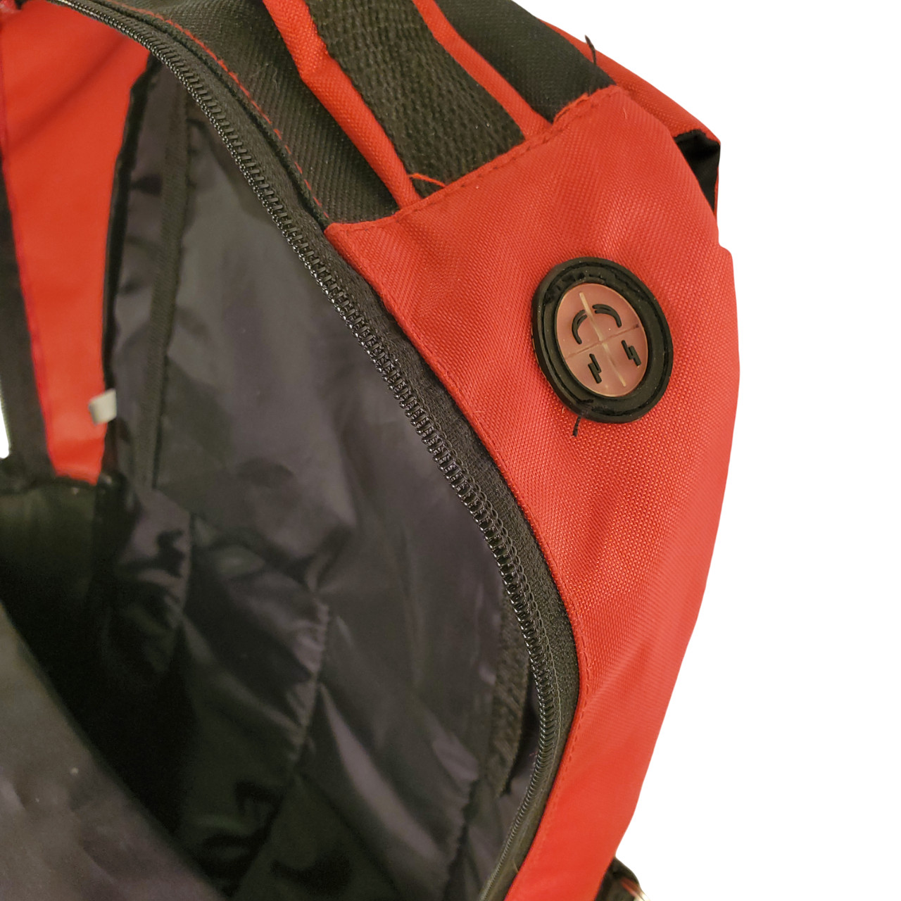 Red and Black Backpack Multipockets Pencil & Bottle Pockets