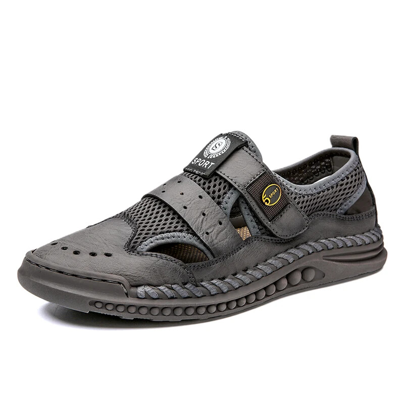 Summer Men's Sandals Handmade Mesh Breathable Sneakers Casual Outdoor Shoes